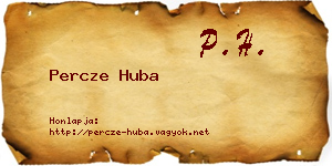 Percze Huba névjegykártya